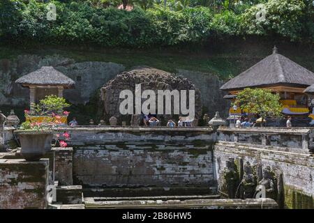 Bali, Indonésie - 16 avril 2018 : Goa Gajah à Ubud à Bali, Indonésie Banque D'Images