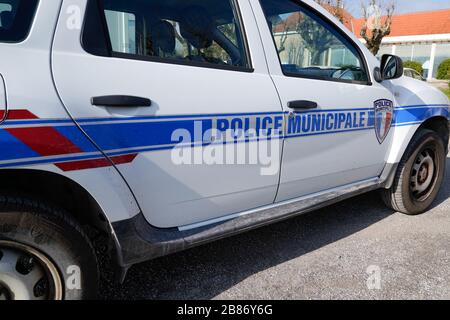 Bordeaux , Aquitaine / France - 02 21 2020 : france car police municipale signifie en français véhicule de police municipale Banque D'Images