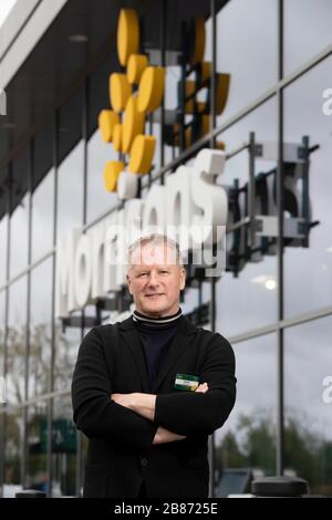 David Potts, PDG de Morrisons, au magasin Morrisons St Ives de Cambridgeshire. Banque D'Images