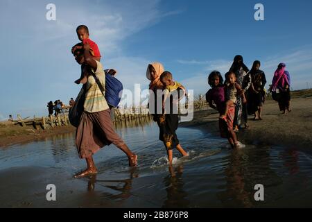 Rohingya; un conte de brutalité d'un noble lauréat de la paix Banque D'Images