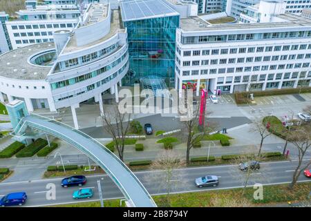 Allemagne/Bonn février 2020: Siège social de la Deutsche Telekom AG Telecommunications Company Banque D'Images