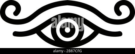 illustration du contour vectoriel de l'icône en forme d'œil Illustration de Vecteur