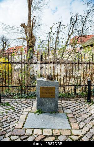 Prague, république tchèque - 19 mars 2020. Mémorial aux pompiers 9/11 attaque de New York Banque D'Images