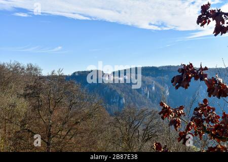 Vallée du Danube près d'Irndorf, Bade-Wuerttemberg, Allemagne, Europe. Banque D'Images