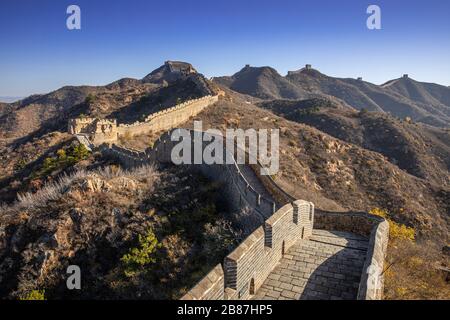 Jinshanling Grande Muraille de Chine, Beijing Banque D'Images