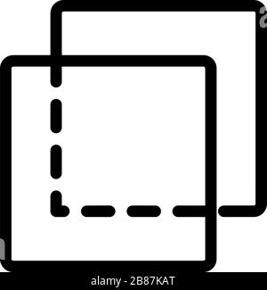 illustration du contour vectoriel de l'icône de calque transparent Illustration de Vecteur