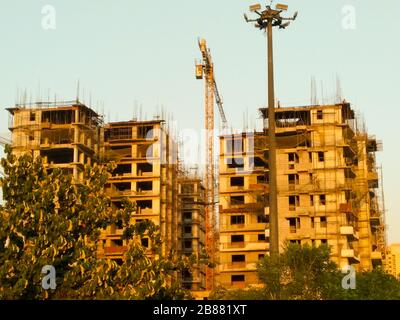 Une photo d'un bâtiment en construction Banque D'Images