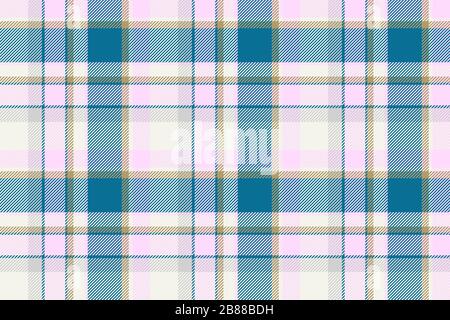 L'ECOSSE Tartan plaid seamless vector pattern. Rétro arrière tissu. Vérifiez Vintage carré couleur texture géométrique pour l'impression textile, du papier d'emballage Illustration de Vecteur