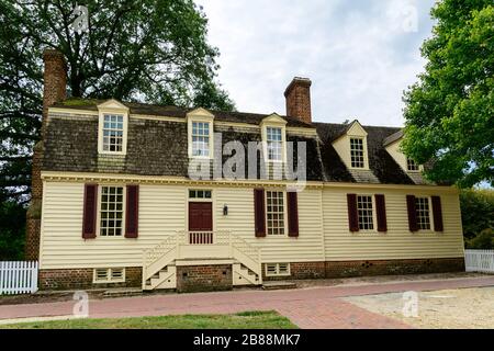 Colonial Williamsburg Custis Tenement. Banque D'Images