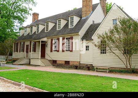 Colonial Williamsburg Custis Tenement. Banque D'Images