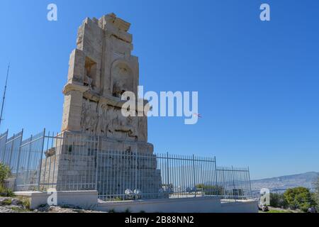 Monument de Filoppou avec cerf-volant à l'arrière-plan le lundi jour propre Banque D'Images