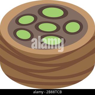 Icône baklava cuite au four, style isométrique Illustration de Vecteur