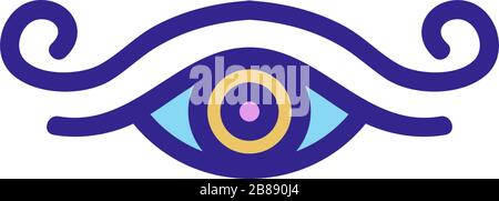 illustration du contour vectoriel de l'icône en forme d'œil Illustration de Vecteur
