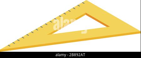 Icône règle d'angle architecte, style isométrique Illustration de Vecteur