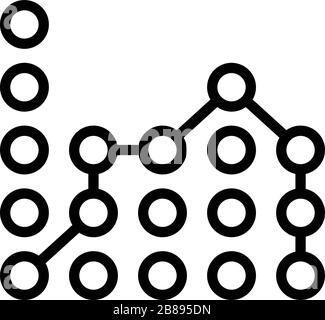 Icône de régression d'analyse, style de contour Illustration de Vecteur