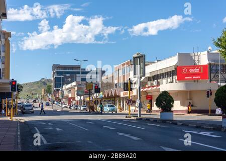 Gwamile Street dans le centre-ville, Mbabane, Royaume d'Eswatini (Swaziland) Banque D'Images