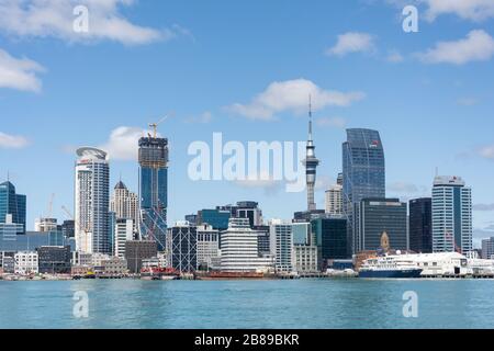 Auckland Waterfront et le centre-ville de Waitemata.Harbour, Auckland, Nouvelle-Zélande Banque D'Images