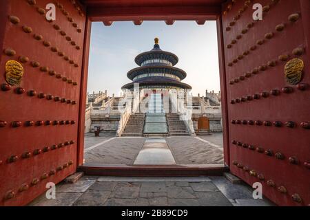 Temple du Ciel à Beijing, Chine Banque D'Images