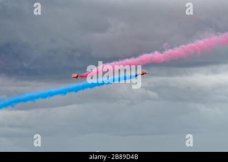 Les flèches rouges vues à la RAF Leuchars International Airshow 2011 Banque D'Images