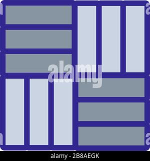 illustration du contour vectoriel de l'icône d'emballage de la mosaïque Illustration de Vecteur