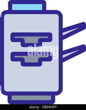 illustration vectorielle de l'icône de l'imprimante office Illustration de Vecteur