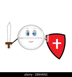 antibiotique gagner corona virus caricature covid 19 Illustration de Vecteur