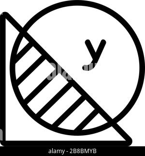 la zone de l'illustration du contour vectoriel de l'icône de la figure Illustration de Vecteur