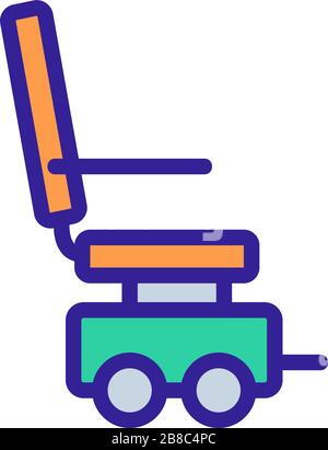 illustration vectorielle d'icône de fauteuil roulant puissante Illustration de Vecteur