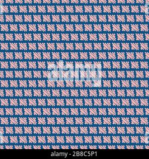briques roses motif vectoriel transparent sur fond bleu classique Illustration de Vecteur