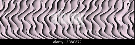 Motif ondulé noir et blanc. Illustration géométrique abstraite Banque D'Images