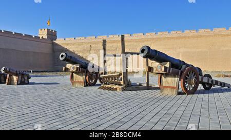 Vieille cour intérieure en bronze avec mur ouest - forteresse du col de Jiayu. Jiayuguan ville-Gansu-Chine-0748 Banque D'Images