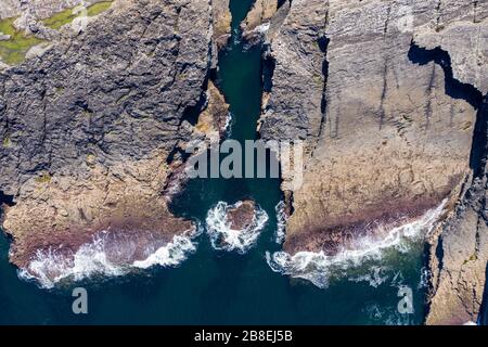 Ponts de Ross, au nord de Kilbaha sur la Wild Atlantic Way. Ross, Co. Clare, Irlande Banque D'Images