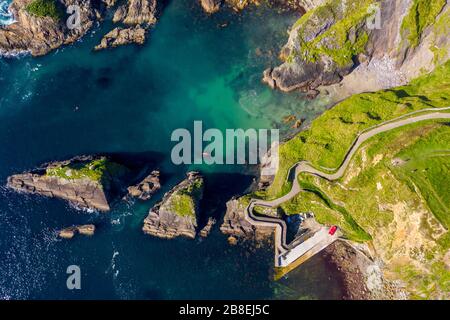 Dunquin Harbour, Ballyicken Commons, Co. Kerry, Irlande. Banque D'Images