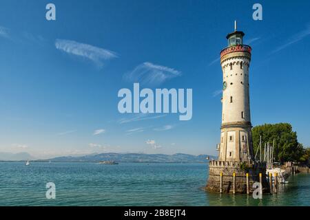 Phare à Lindau sur le lac de Constance Banque D'Images