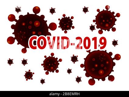 Illustration vectorielle infectée par un coronavirus nommé Covid-19. Illustration de Vecteur