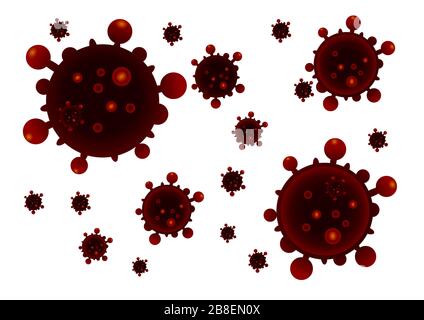 Illustration vectorielle infectée par un coronavirus nommé Covid-19. Illustration de Vecteur