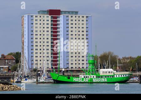 Lightship, Haslar Marina, Gosport, Hampshire, Angleterre, Royaume-Uni Banque D'Images