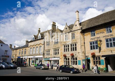 The Kings Arms Hotel, Stow-on-the-Wold, Gloucestershire, Cotswold District, Angleterre, Royaume-Uni, Europe Banque D'Images