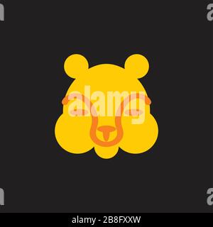 joli visage écureuil sympa symbole vectoriel Illustration de Vecteur