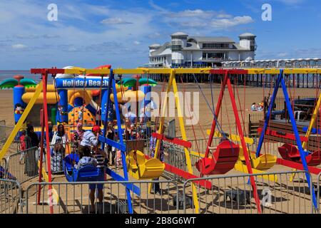Weston Beach, Weston-super-Mare, comté de Somerset, Angleterre, Royaume-Uni Banque D'Images