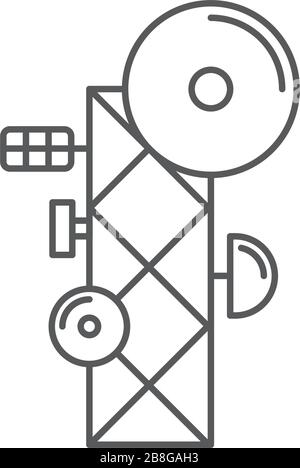 Symbole de vecteur d'antenne radio isolé sur fond blanc Illustration de Vecteur