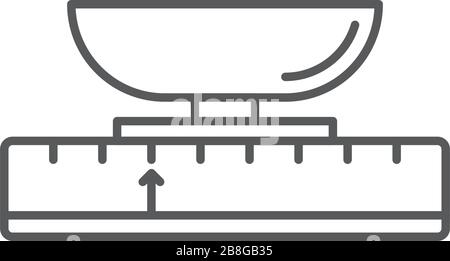 Met à l'échelle le symbole de l'objet d'icône vectoriel isolé sur fond blanc Illustration de Vecteur