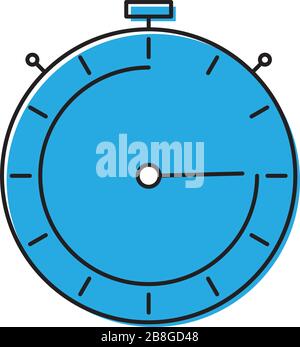 Symbole d'icône de vecteur de temporisation isolé sur fond blanc Illustration de Vecteur