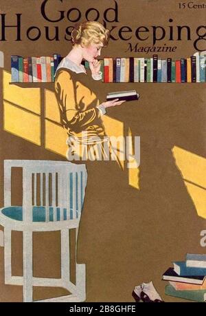 Good Housekeeping Magazine - février 1915 - Coles Phillips. Banque D'Images