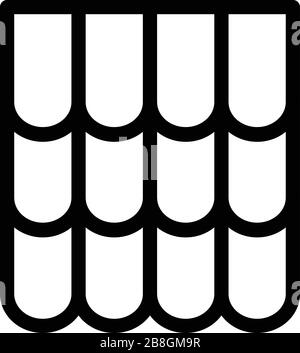 Icône de tuiles souples, style de contour Illustration de Vecteur