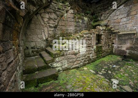 Ruines du palais royal et du monastère dans l'ancienne capitale, Dunfermline; Royaume de Fife; Fife; Ecosse; Royaume-Uni; Europe Banque D'Images