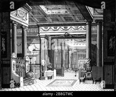 Gounod - Philémon et Baucis - Théatre-Lyrique, décoration d'acte 3 no 3, palais de Philémon et Baucis, 1861 - btv1b53117256q. Banque D'Images