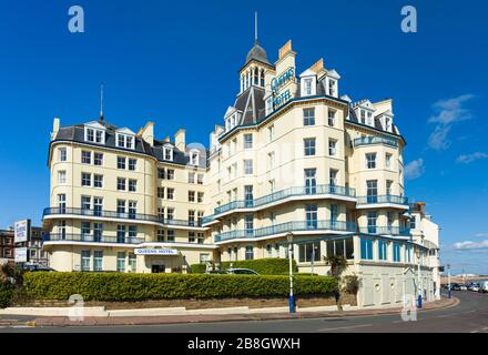 The Queens Hotel, Marine Parade, Eastbourne. Banque D'Images