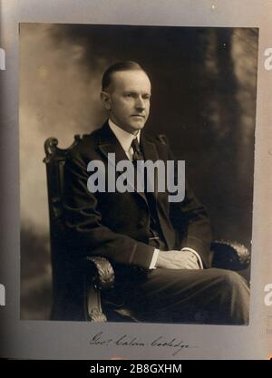 GOV'r. Calvin Coolidge Banque D'Images