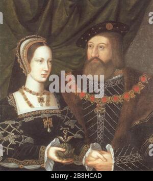 Mary Tudor et Charles Brandon. Banque D'Images